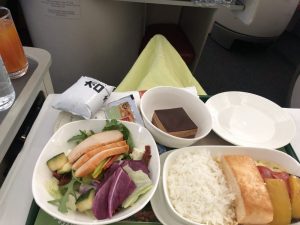 エチオピア航空ビジネスクラスの機内食